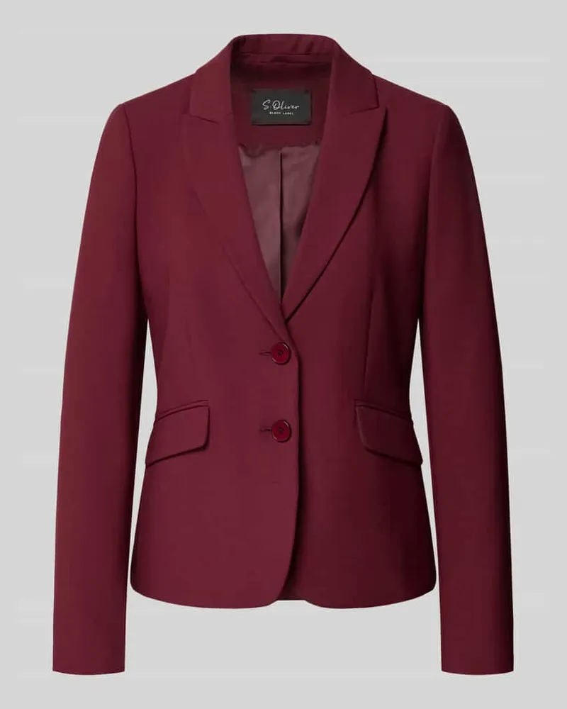 S.Oliver Slim Fit Kurzblazer aus Viskose-Mix Bordeaux