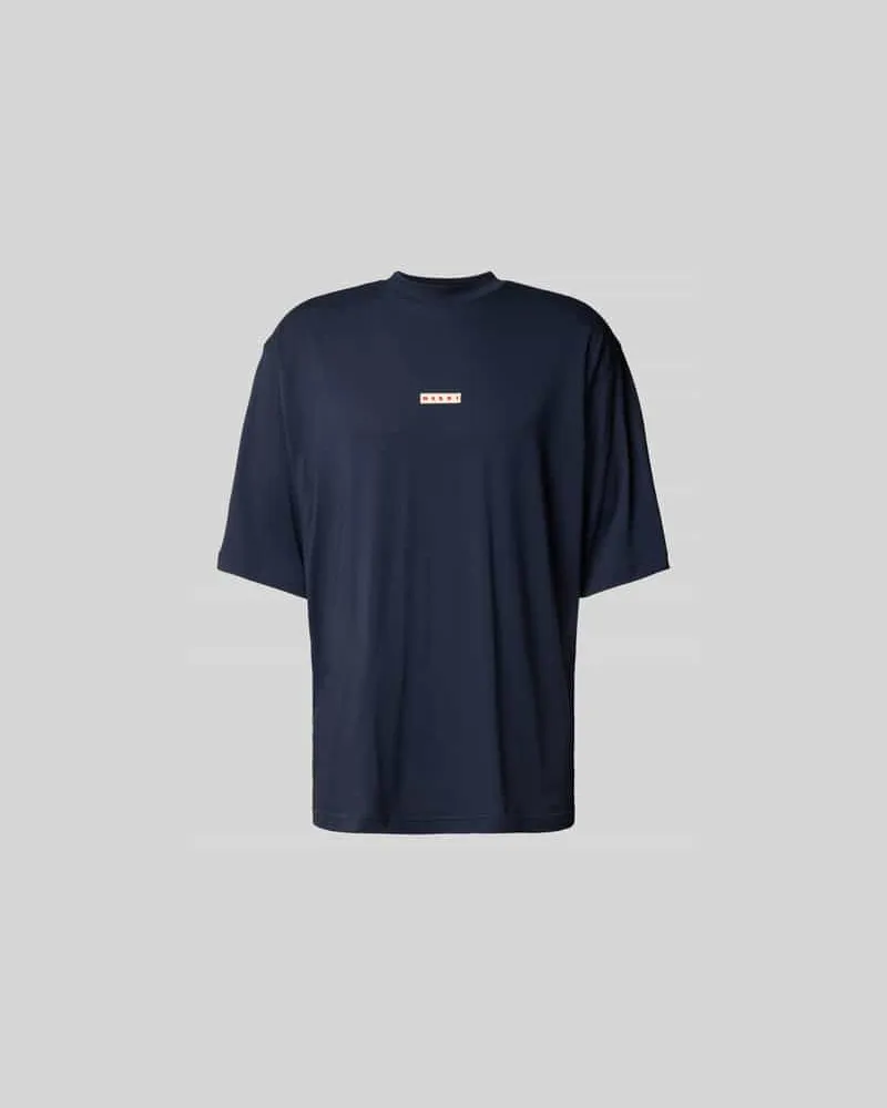 Marni T-Shirt mit Label-Detail Marine