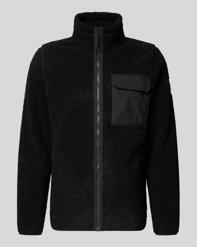 Didriksons 1913 Fleecejacke mit Brusttasche Modell 'PETER Black