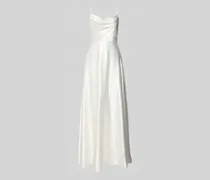 Abendkleid aus Satin mit Wasserfall-Ausschnitt
