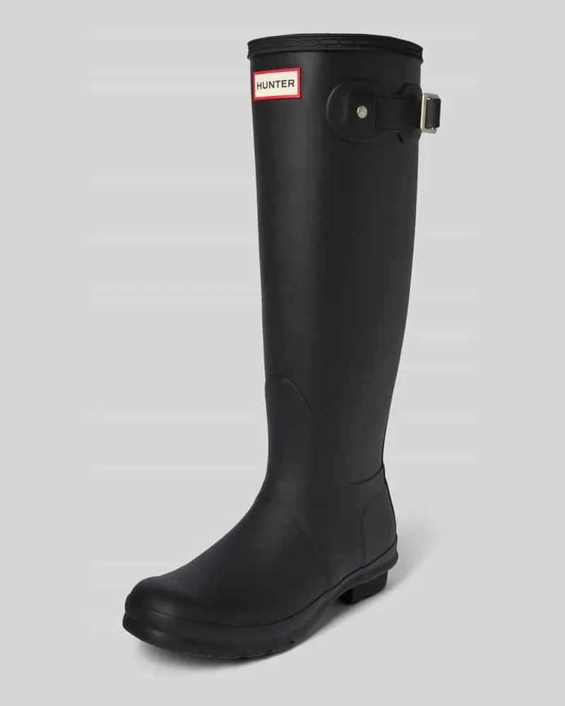 Hunter Stiefel mit Label-Detail Black