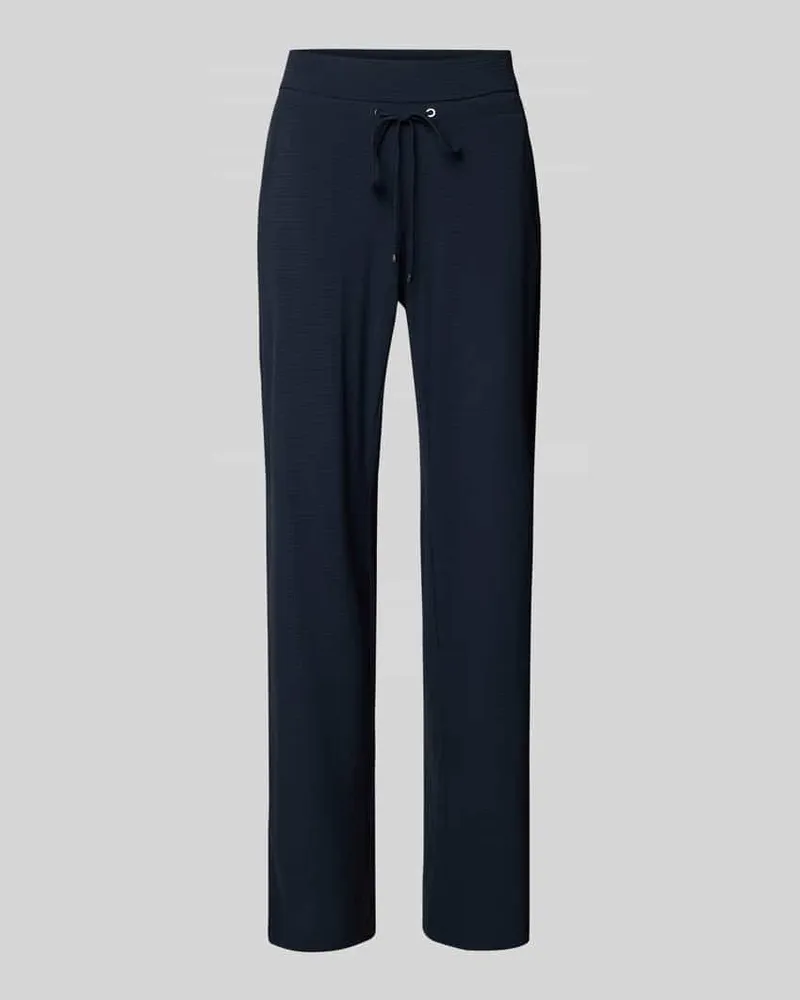 RAFFAELLO ROSSI  Straight Fit Stoffhose mit Strukturmuster Modell 'CANDICE Marine