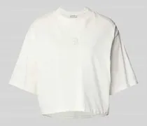 T-Shirt mit Label-Stitching