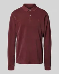 Marc O'Polo Regular Fit Poloshirt mit Label-Stitching Bordeaux