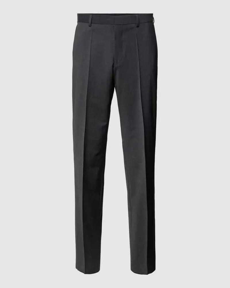 HUGO BOSS Anzughose in unifarbenem Design Anthrazit