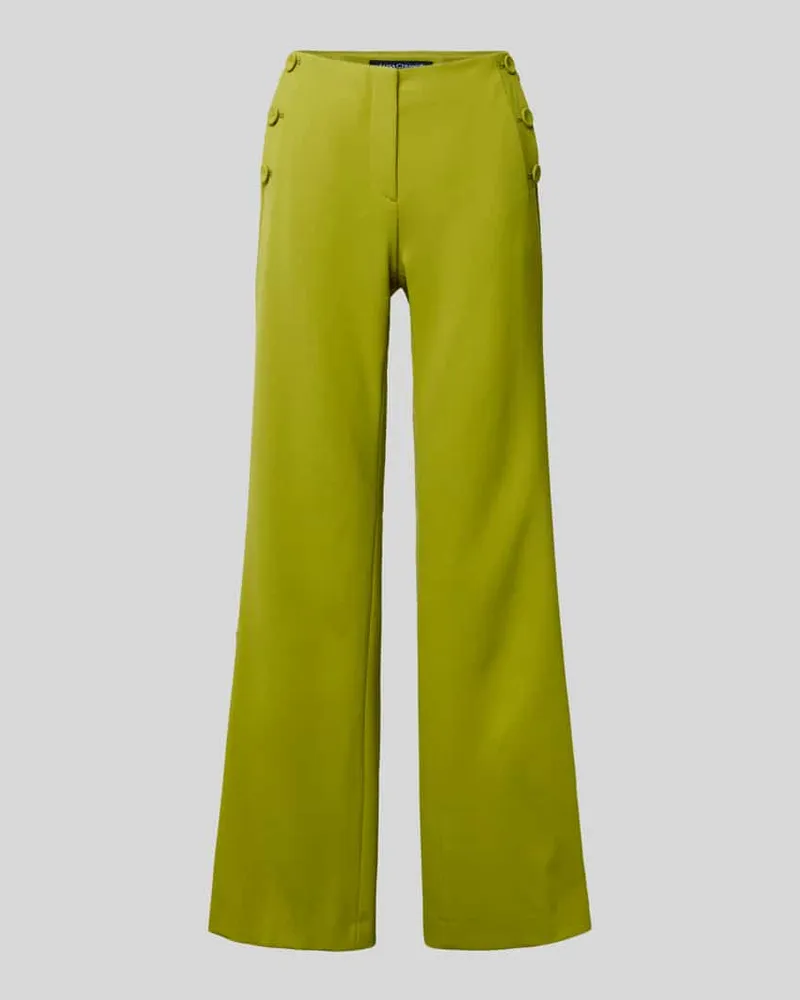 Luisa Cerano Flared Hose mit Knöpfen Neon
