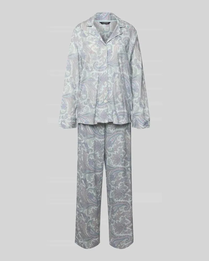 Ralph Lauren Pyjama mit Knopfleiste Flieder
