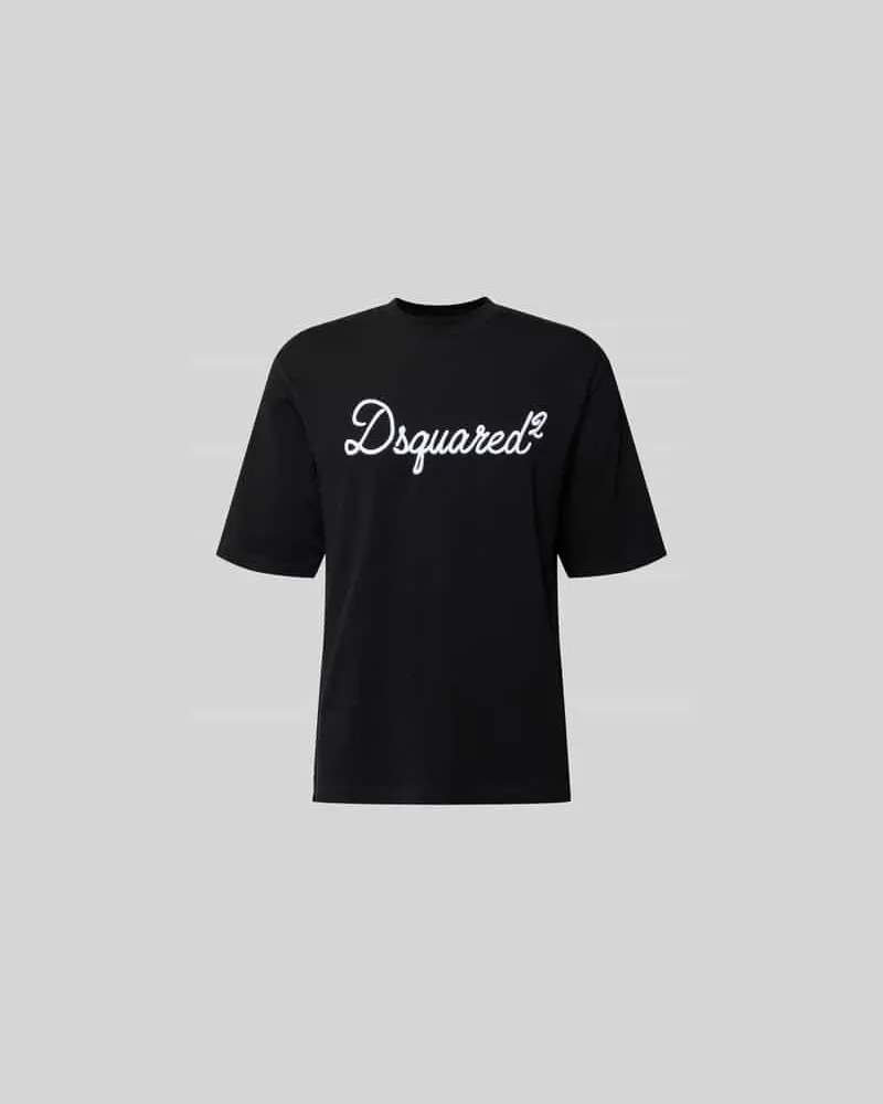 Dsquared2 Loose Fit T-Shirt aus reiner Baumwolle Black