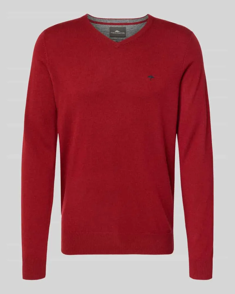 Fynch-Hatton Regular Fit Pullover mit Kaschmir-Anteil Modell 'Merino Dunkelrot