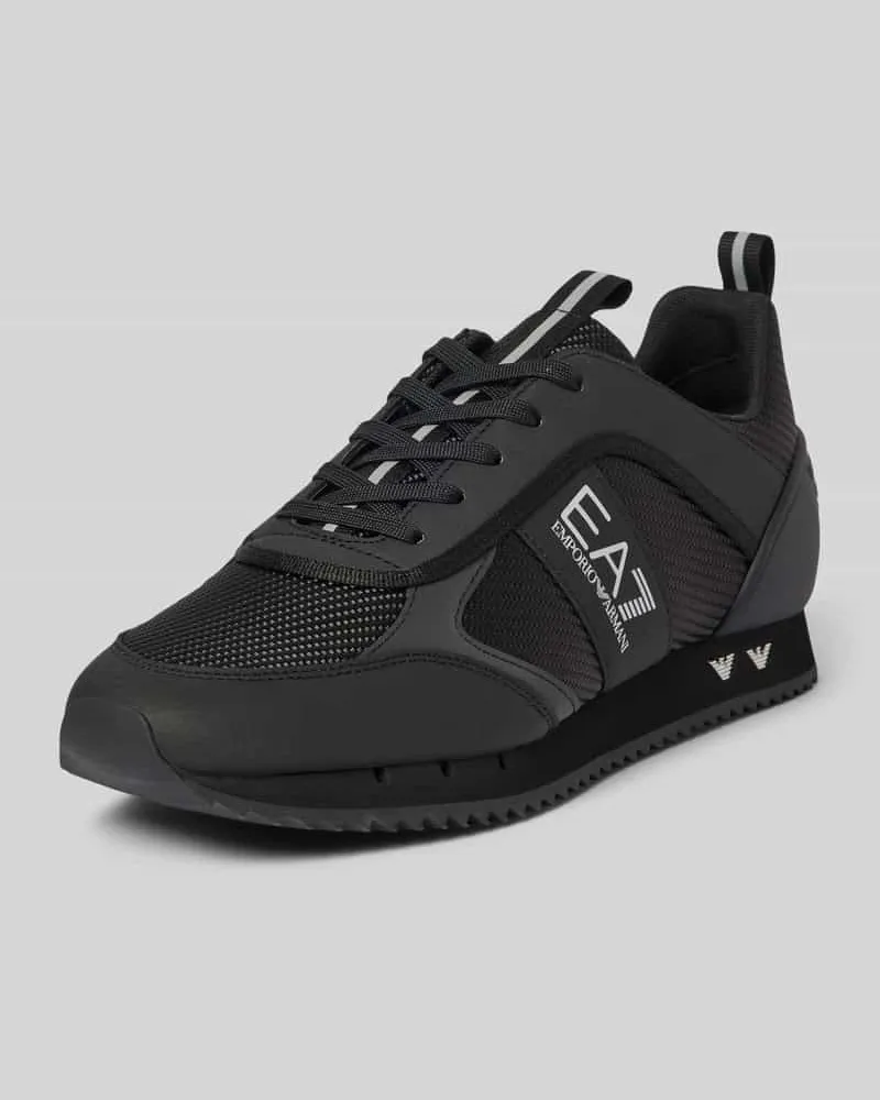 EA7 Sneaker mit Zugschlaufen Modell 'BLACK & WHITE CARBON Black