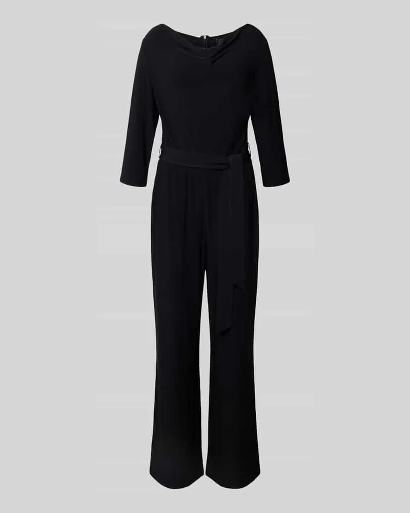 S.Oliver Regular Fit Jumpsuit mit Wasserfall-Ausschnitt Black