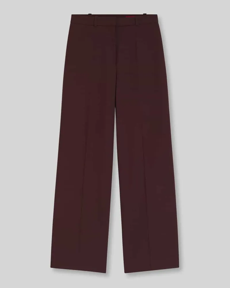 HUGO BOSS Stoffhose mit Bügelfalten Bordeaux