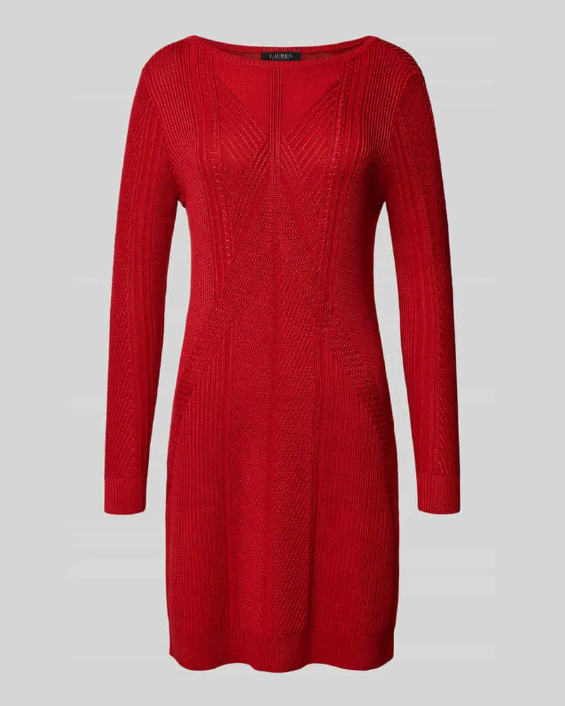 Ralph Lauren Strickkleid mit Rundhalsausschnitt Modell 'NISHAN Rot