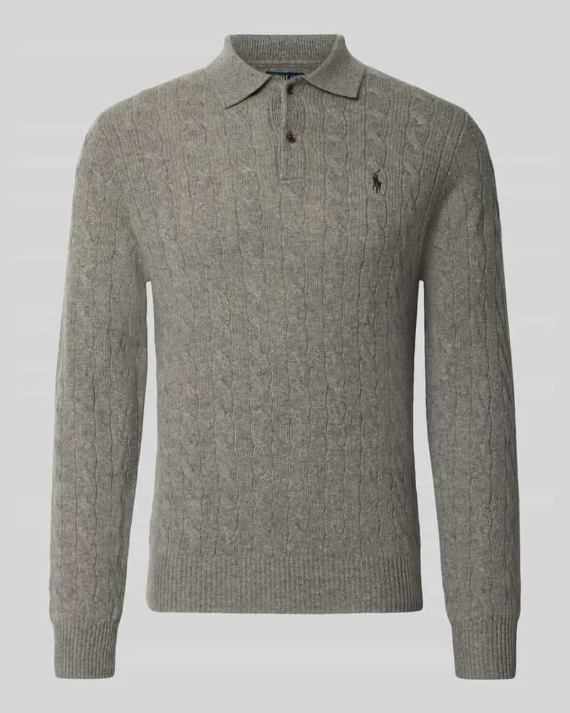 Ralph Lauren Regular Fit Pullover aus Woll-Kaschmir-Mix Mittelgrau