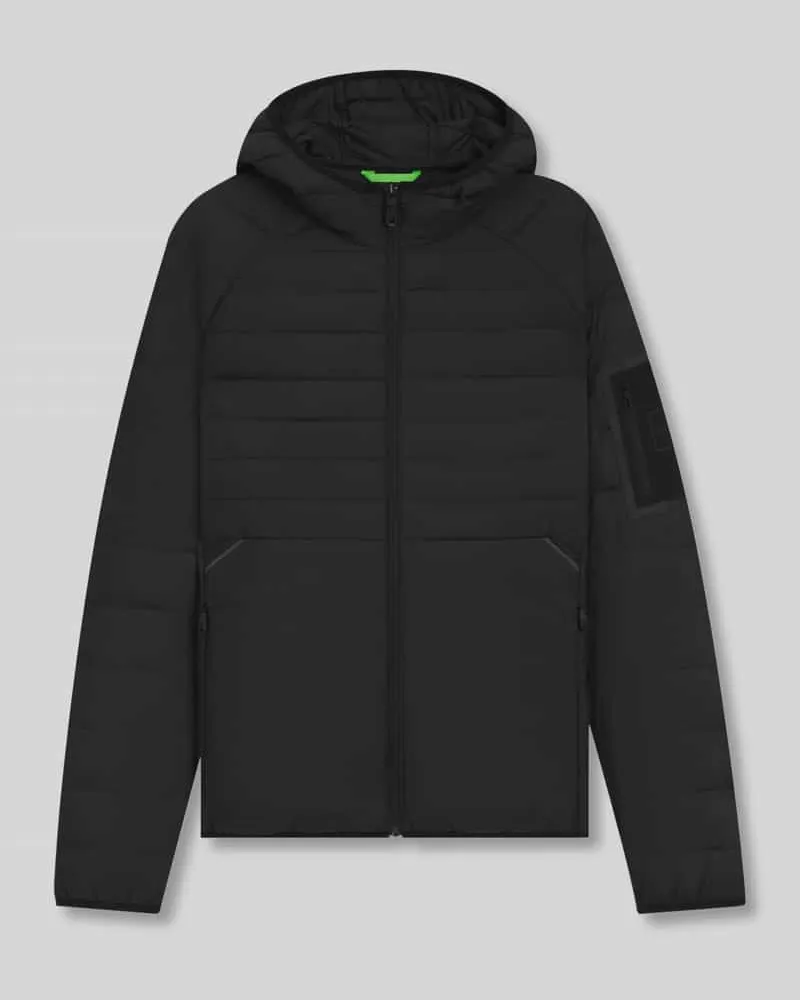 HUGO BOSS Regular Fit Steppjacke mit Reißverschlusstaschen Modell 'URBANEX Black