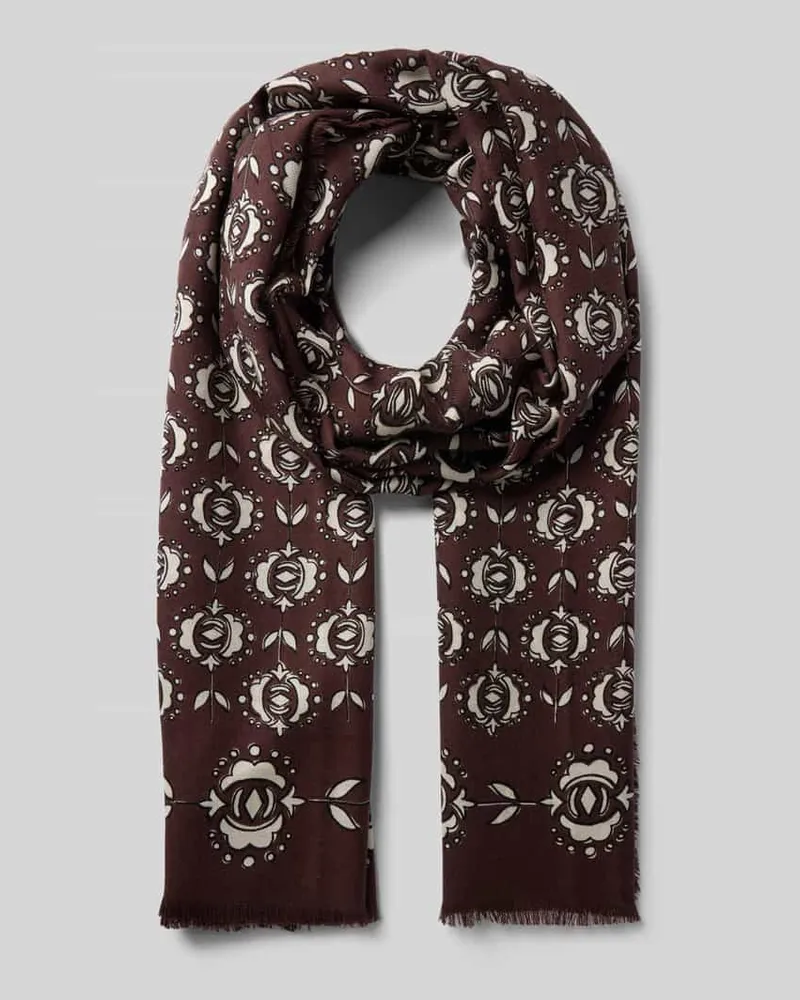 Max Mara Stola aus Woll-Seide-Mix Modell 'TAMBUTO Hellbraun