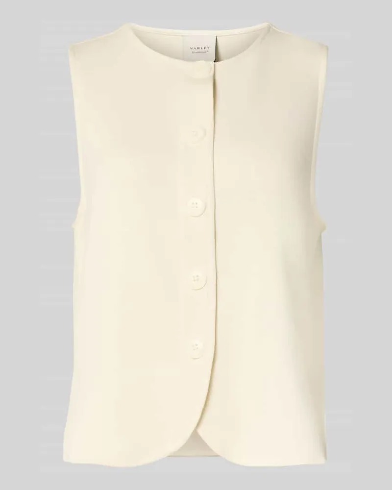 Varley Tanktop mit durchgehender Knopfleiste Offwhite
