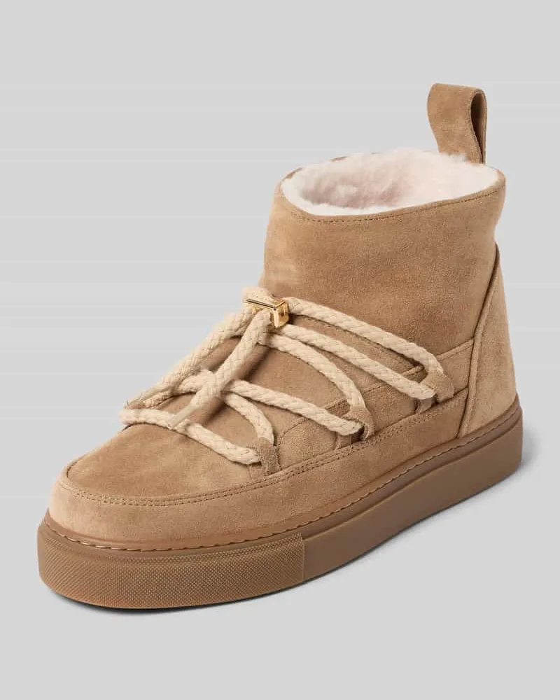 INUIKII Boots aus echtem Leder mit Logo-Detail Beige