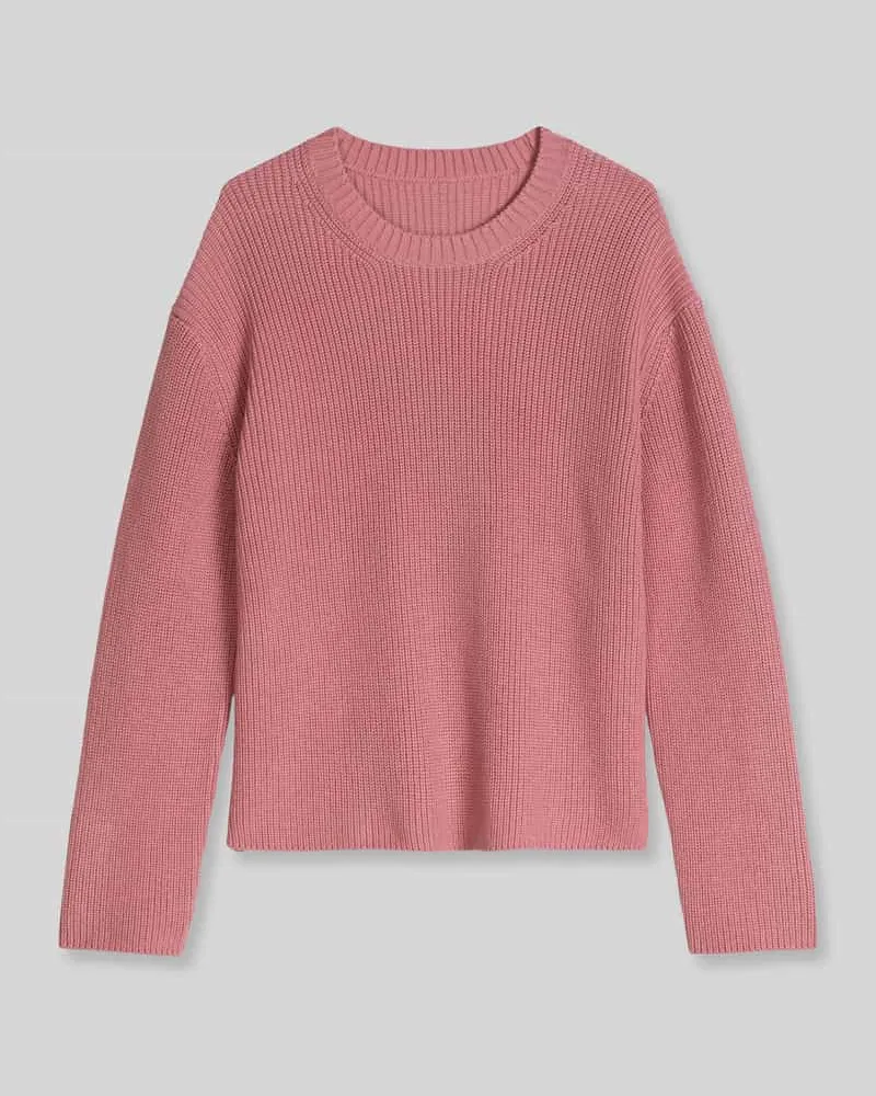 Marc O'Polo Loose Fit Pullover aus reiner Baumwolle Pink