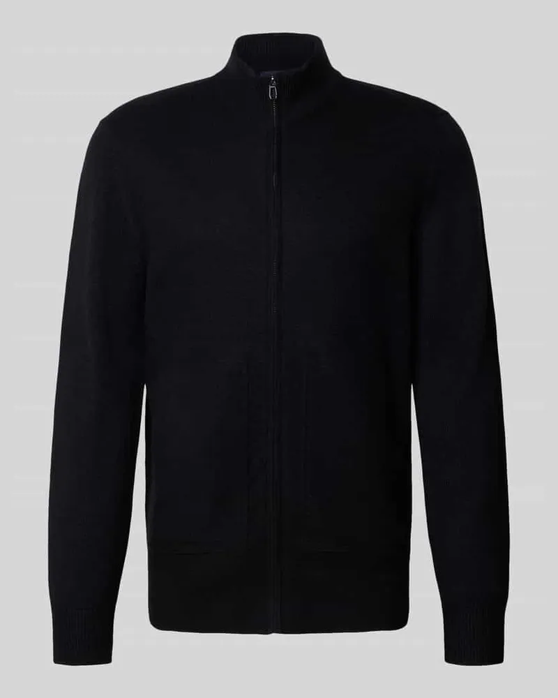 JOOP! Strickjacke mit Label-Detail Modell 'Widor Black