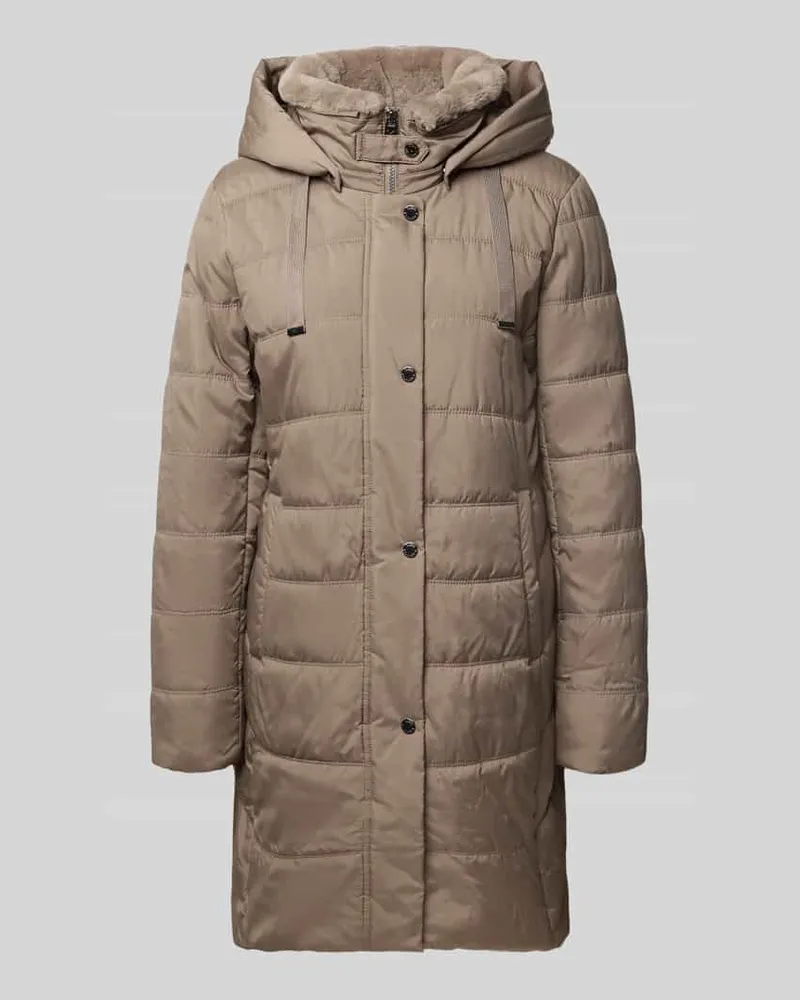 Fuchs Schmitt Mantel in Stepp-Optik Taupe
