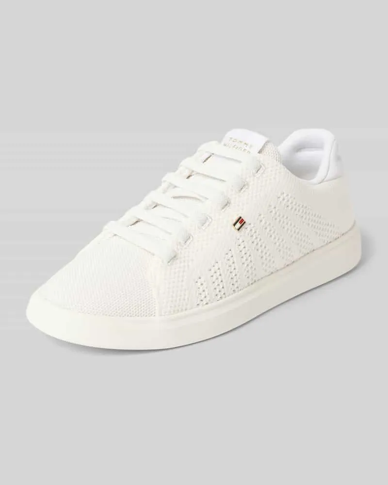 Tommy Hilfiger Sneaker in Strickoptik mit Logo-Detail Offwhite