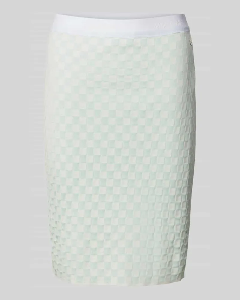 Marc Cain Knielanger Strickrock mit elastischem Bund Mint