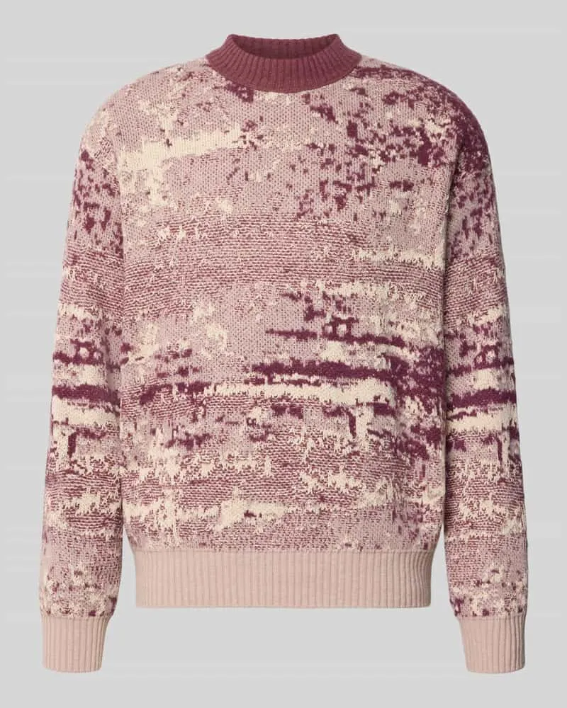 HUGO BOSS Pullover mit Strukturstrick Modell 'Kastet Hellrot