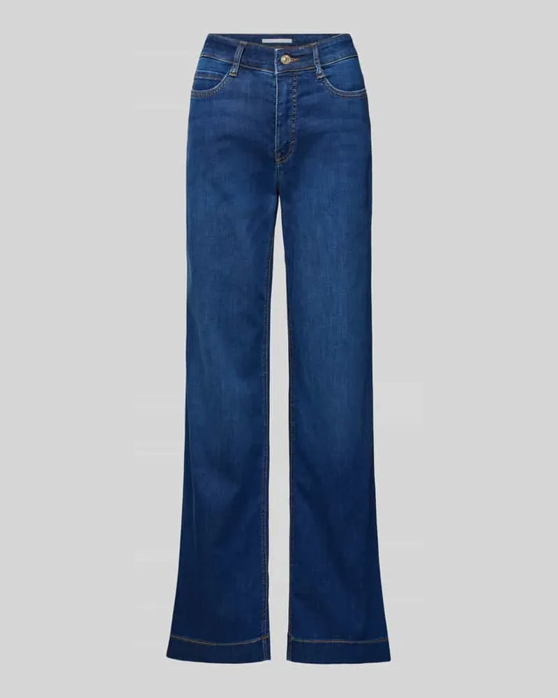 MAC Jeans Wide Fit Jeans mit 5-Pocket-Design Dunkelblau