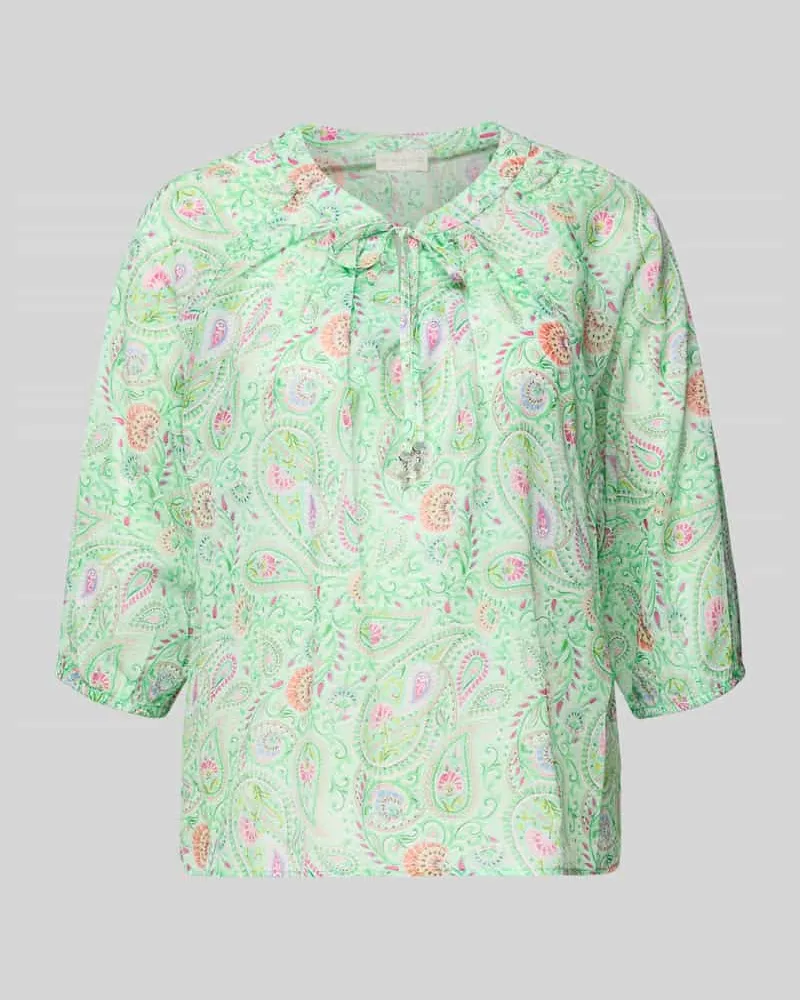Milano Italy Regular Fit Bluse mit 3/4-Arm Mint