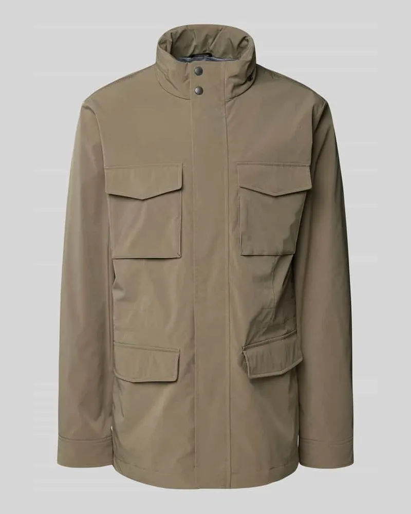 Geox Jacke mit Pattentaschen Oliv