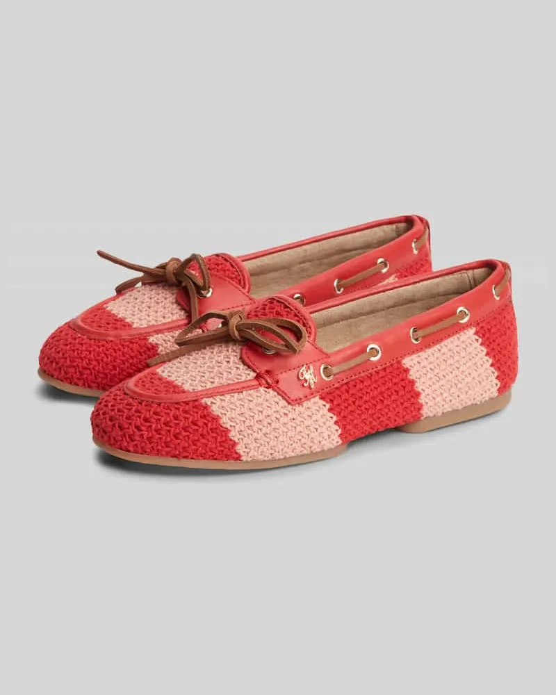Tommy Hilfiger Loafer in Strukturoptik mit Schleife Rot