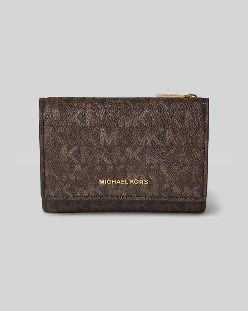 Michael Kors Portemonnaie mit Logo-Muster Modell 'BRYANT Dunkelbraun