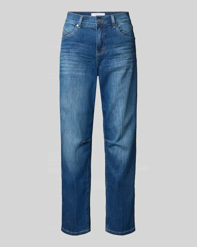 ANGELS  Barrel Jeans aus Baumwoll-Mix Modell 'Evy Blau