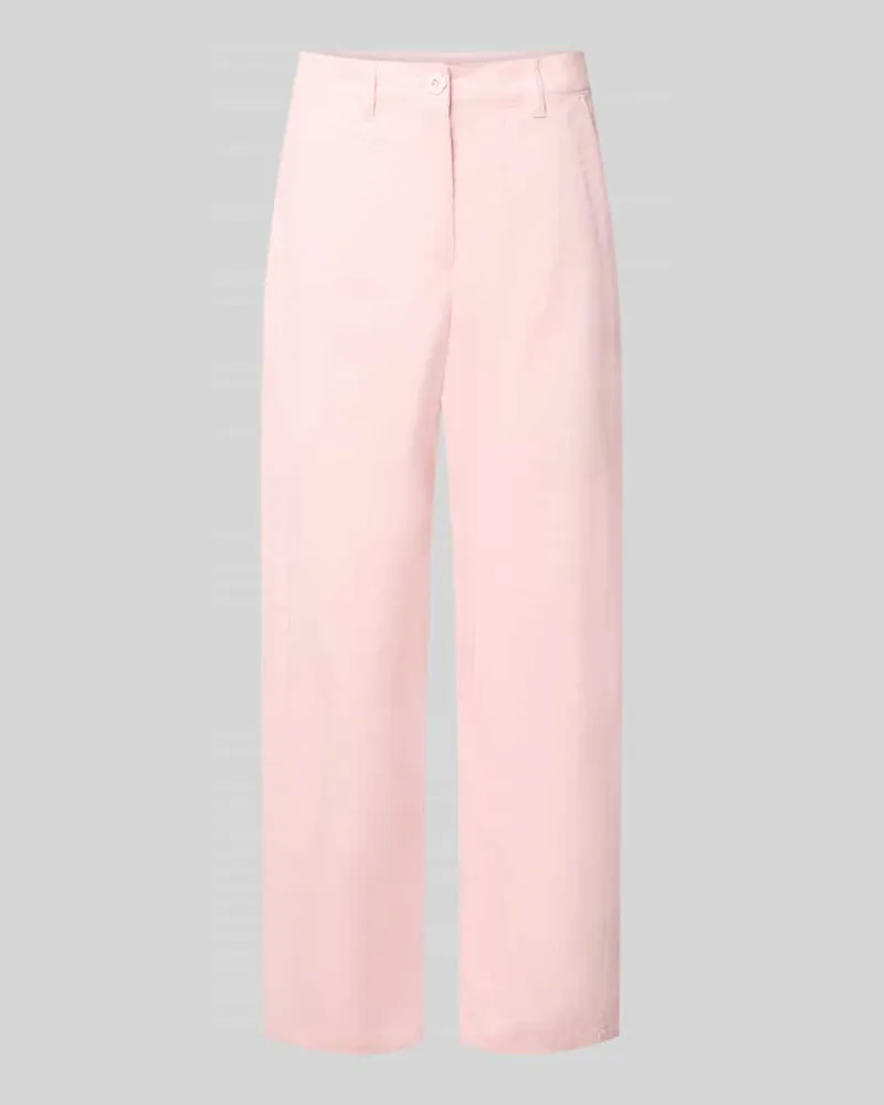 Marc Cain Wide Leg Cordhose aus Baumwoll-Mix Rosa