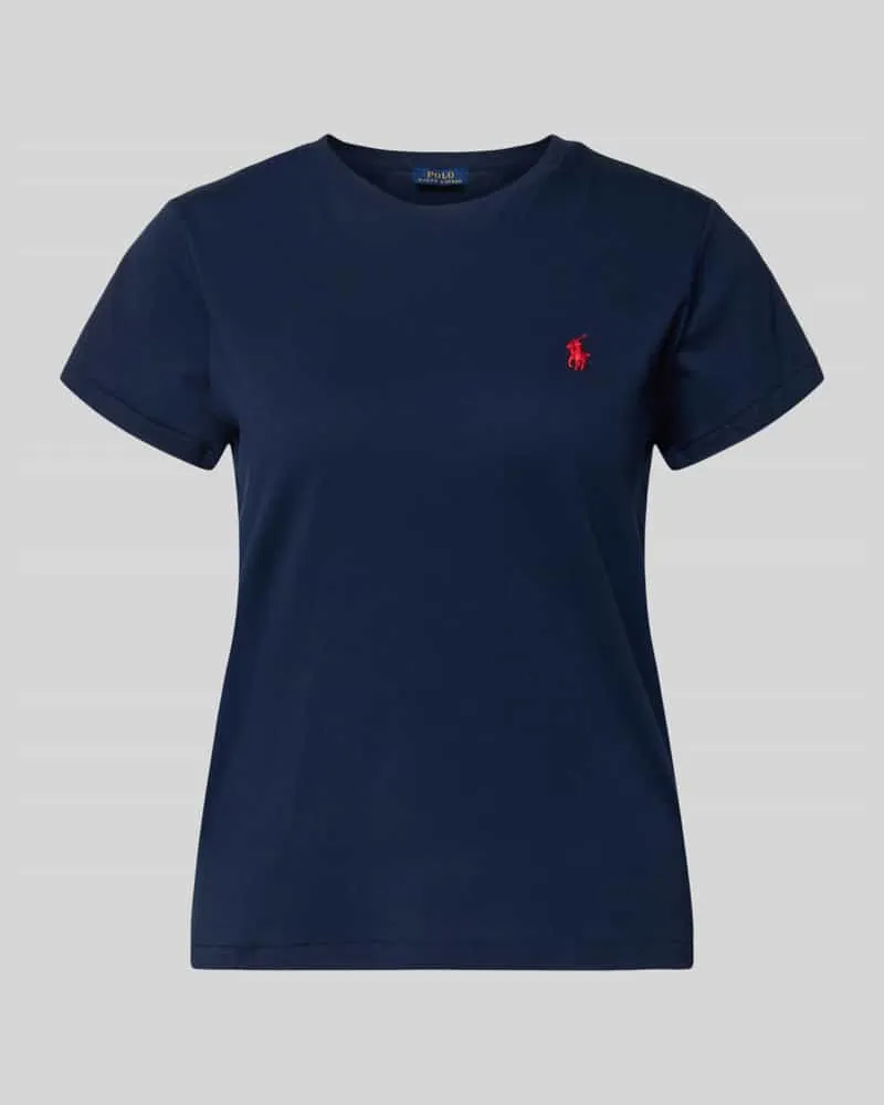 Ralph Lauren Regular Fit T-Shirt aus reiner Baumwolle Marine