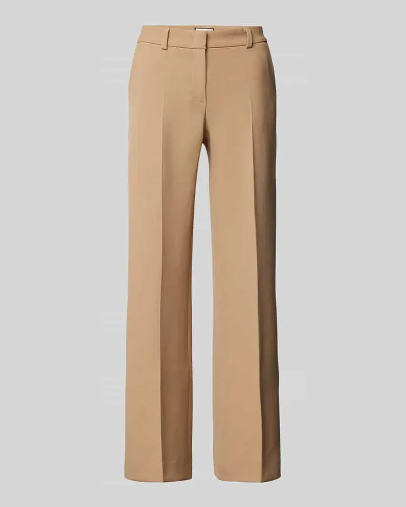 SEDUCTIVE  Straight Leg Stoffhose mit Bügelfalten Modell 'LUCA Camel
