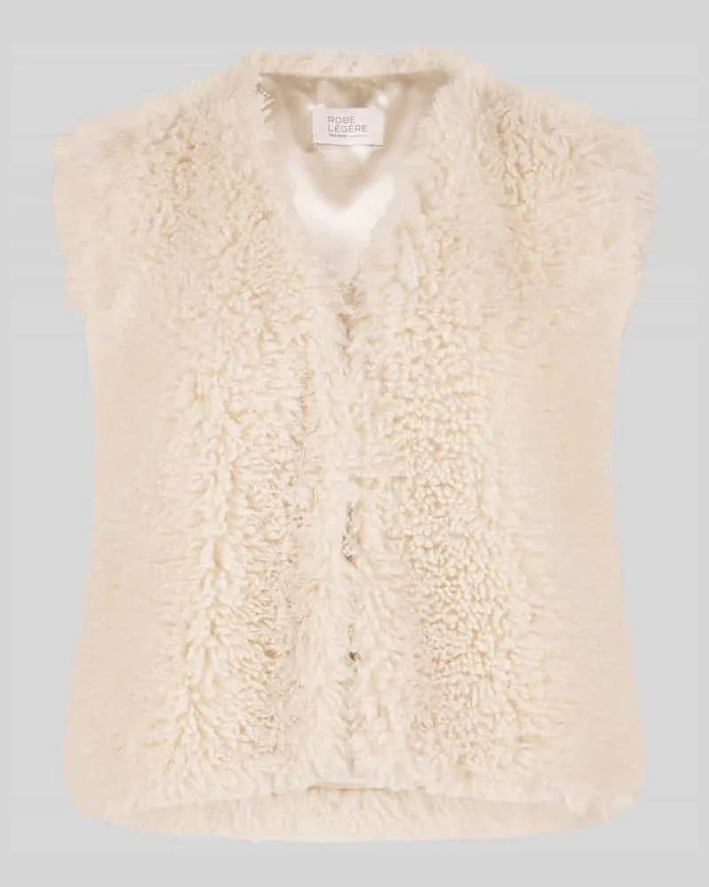 Vera Mont Regular Fit Weste ohne Verschluss Offwhite