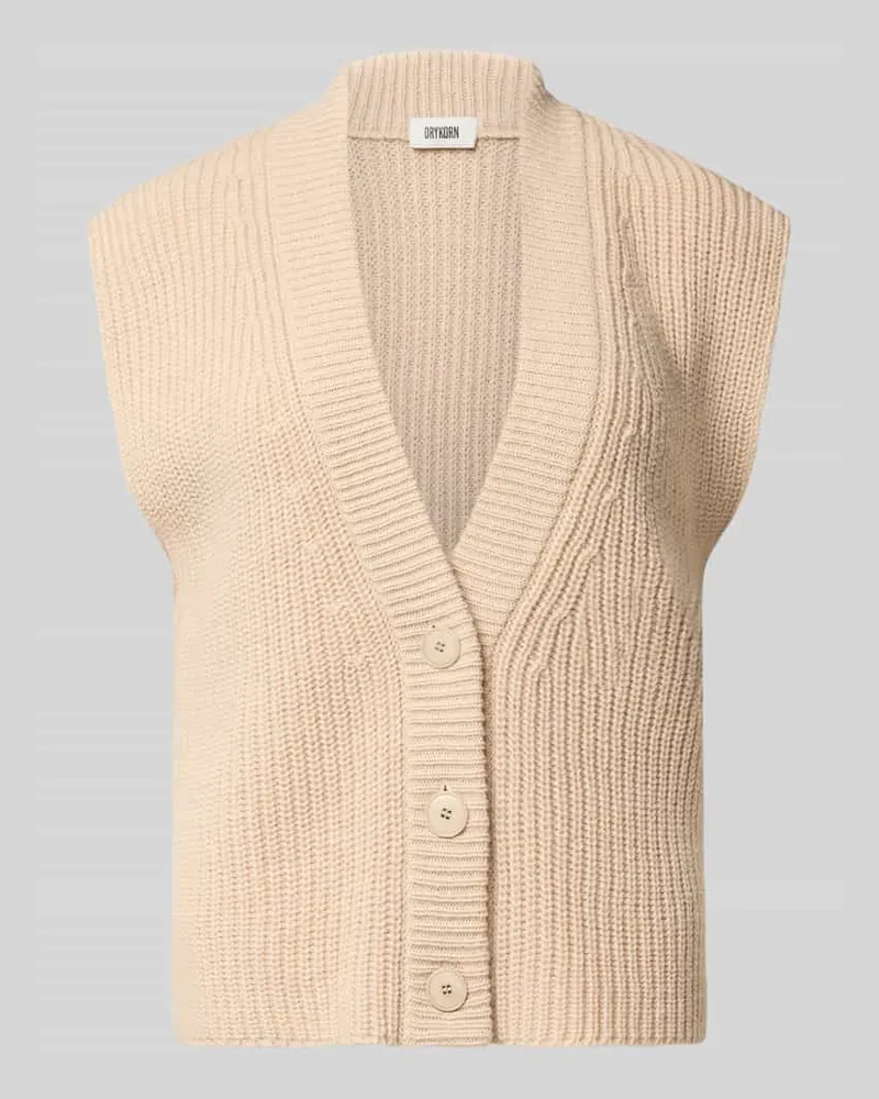 Drykorn Strickweste mit Woll-Anteil Modell 'PIGES Sand