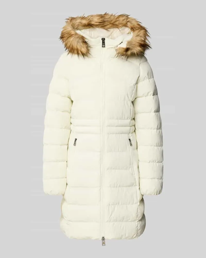 Superdry. Steppmantel mit Zweiwege-Reißverschluss Offwhite