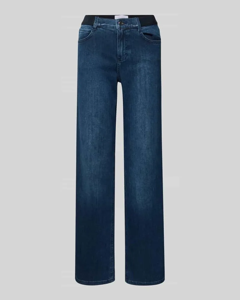 ANGELS  Wide Leg Jeans mit elastischem Bund Modell 'LARA SPORTY Blau