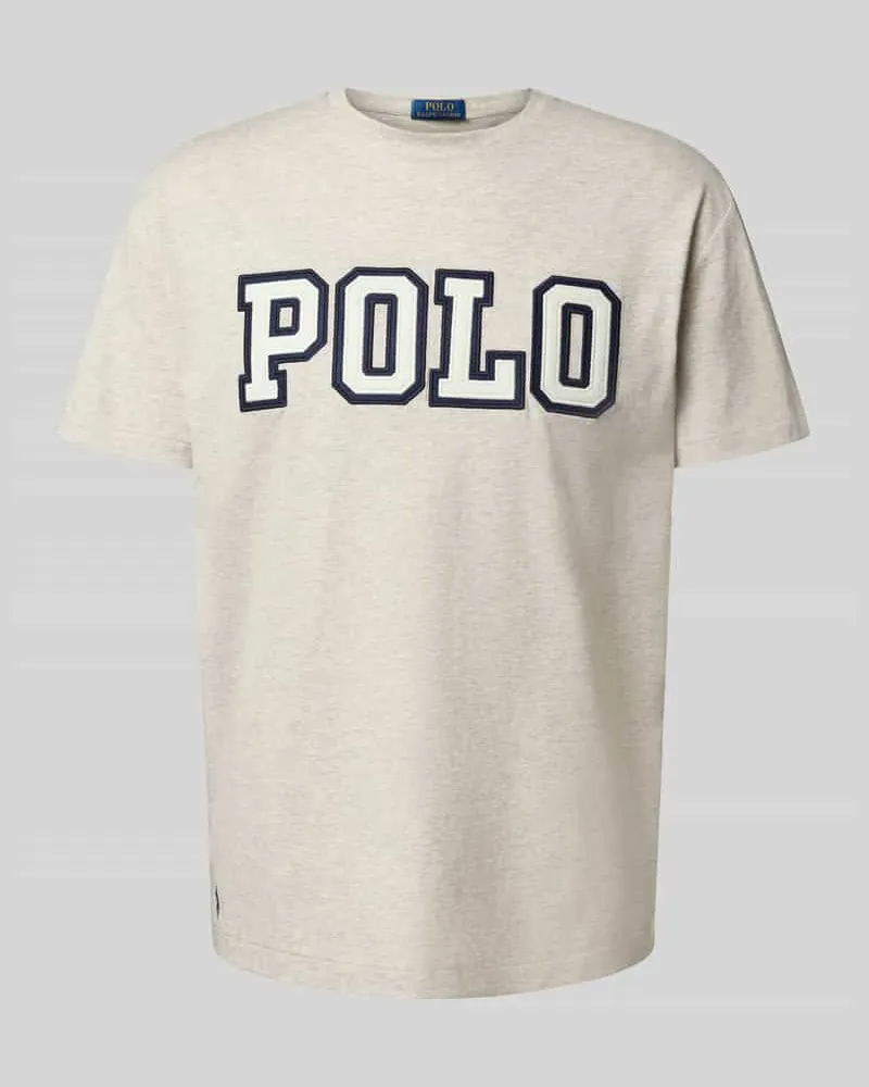 Ralph Lauren Classic Fit T-Shirt mit Label-Stitching Hellgrau