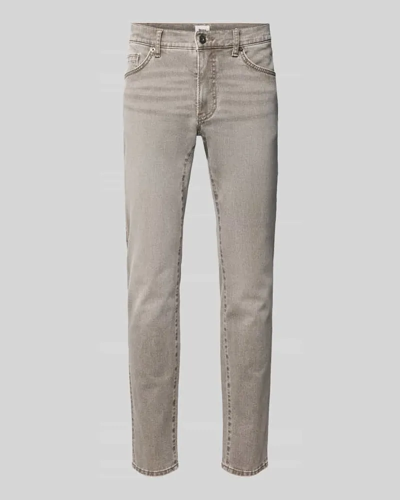 Brax Slim Fit Jeans mit 5-Pocket-Design Modell 'Chuck Mittelbraun