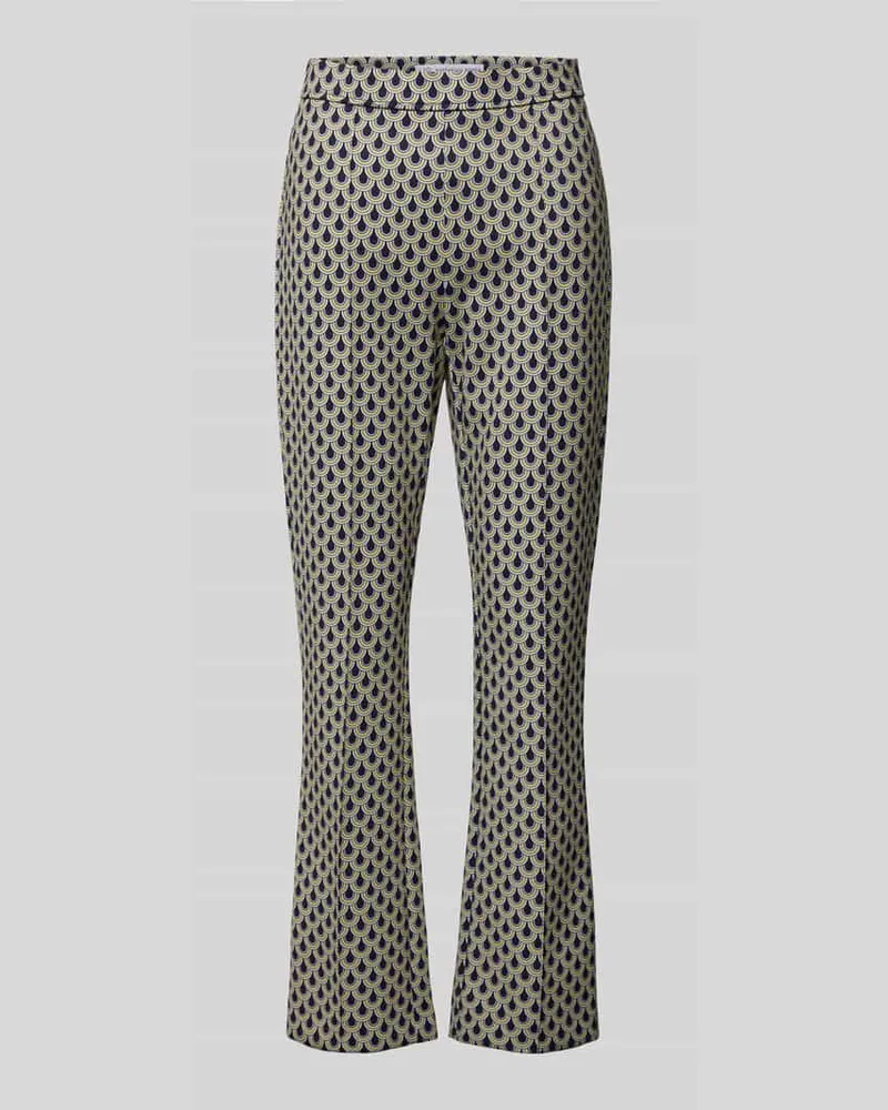 RAFFAELLO ROSSI  Bootcut Hose mit fixierten Bundfalten Modell 'MACY Marine