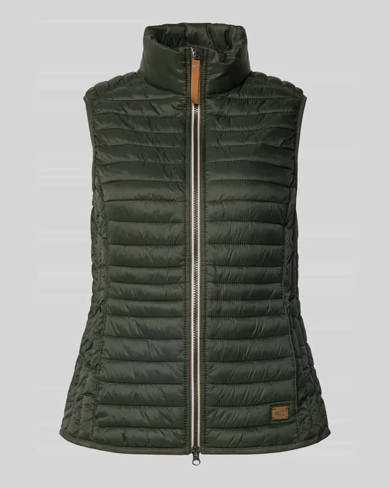 Camel Active Regular Fit Steppweste mit Logo-Patch Gruen