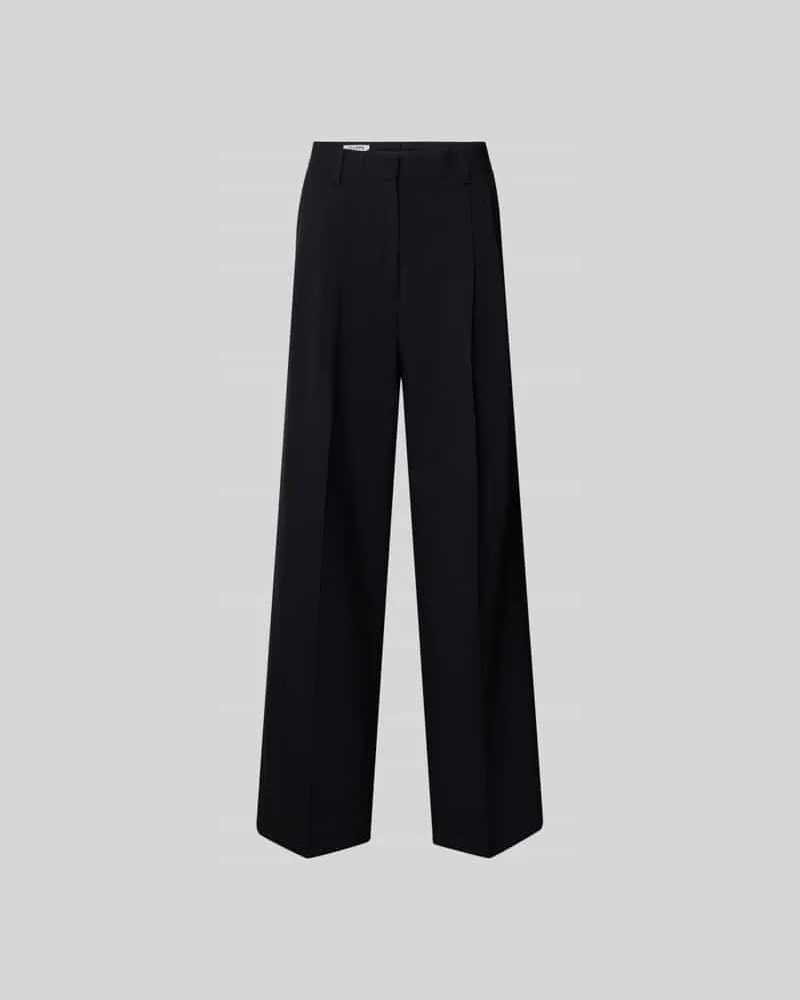 Filippa K Stoffhose mit Bundfalten Black