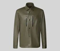 Regular Fit Lederjacke aus echtem Lammleder Modell 'LH_PS SPIRIT70 ST' - Porsche x BOSS