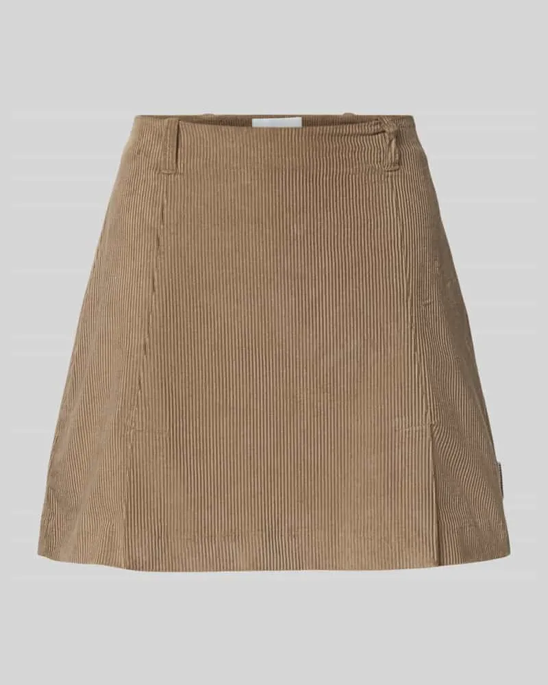 Armedangels Ausgestellter Mini-Rock aus Baumwoll-Mix Modell 'ZALAIAA Taupe