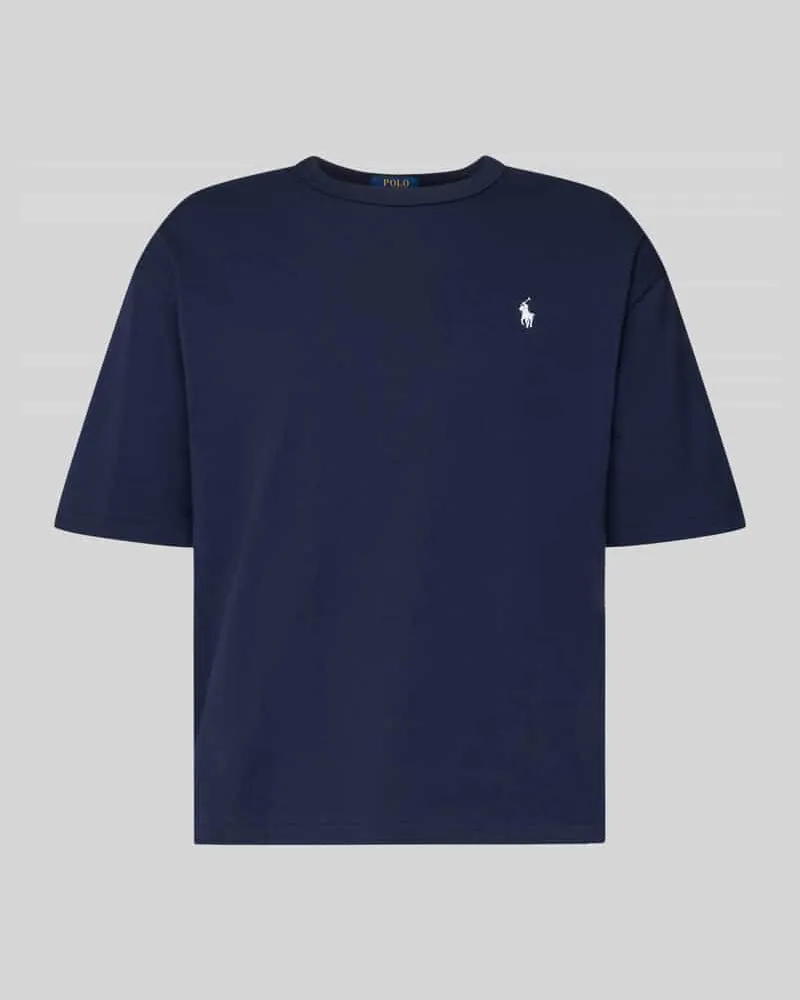 Ralph Lauren Relaxed Fit T-Shirt mit Label-Stitching Marine