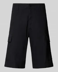 Carhartt WIP Cargoshorts mit Knopf- und Reißverschluss Black